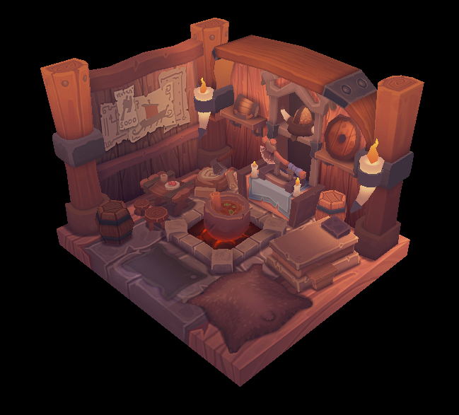 Viking room render